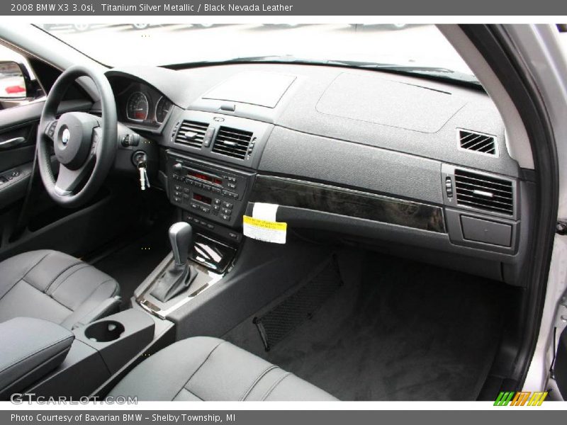 Titanium Silver Metallic / Black Nevada Leather 2008 BMW X3 3.0si
