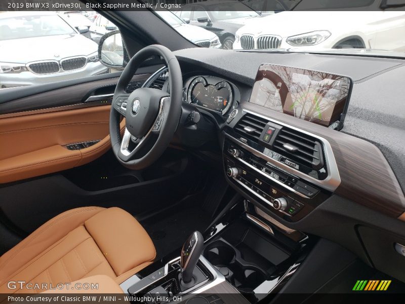 Black Sapphire Metallic / Cognac 2019 BMW X3 xDrive30i