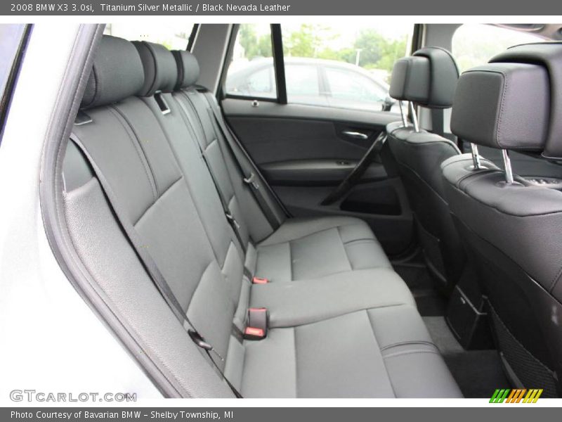 Titanium Silver Metallic / Black Nevada Leather 2008 BMW X3 3.0si