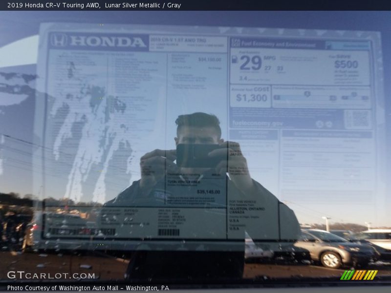 Lunar Silver Metallic / Gray 2019 Honda CR-V Touring AWD