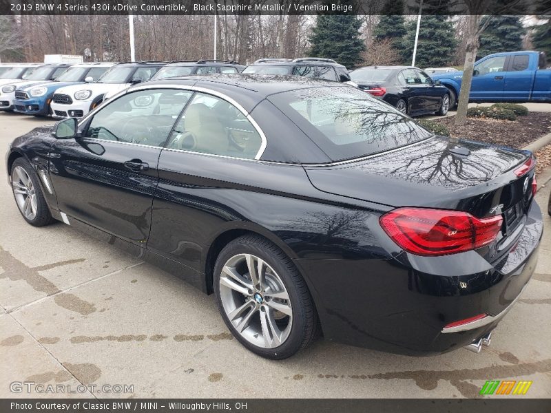 Black Sapphire Metallic / Venetian Beige 2019 BMW 4 Series 430i xDrive Convertible