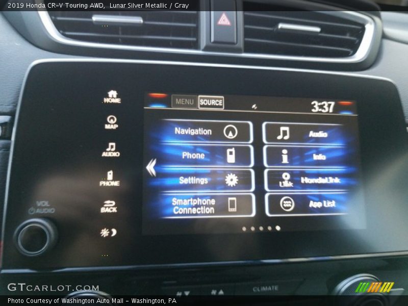 Lunar Silver Metallic / Gray 2019 Honda CR-V Touring AWD