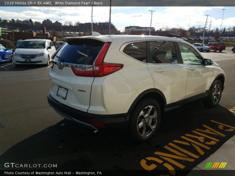 White Diamond Pearl / Black 2018 Honda CR-V EX AWD