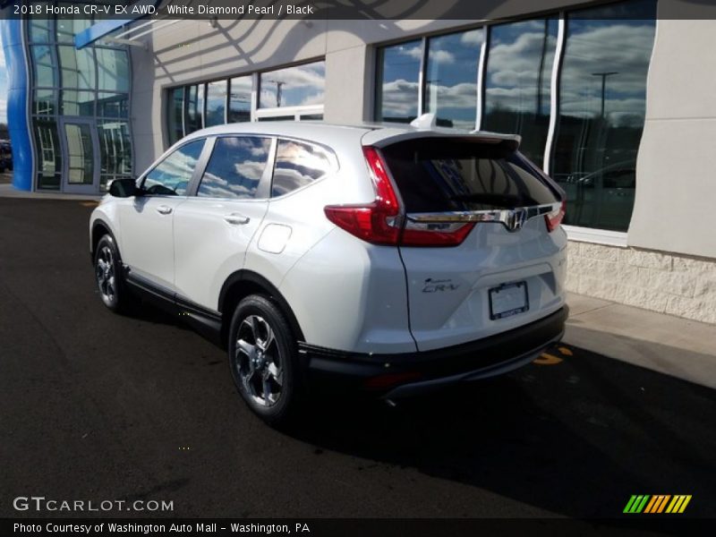 White Diamond Pearl / Black 2018 Honda CR-V EX AWD