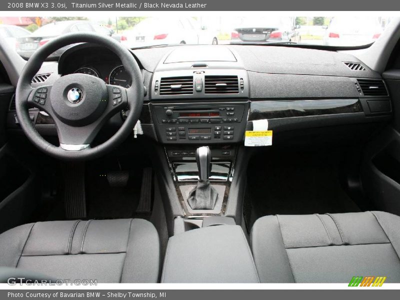 Titanium Silver Metallic / Black Nevada Leather 2008 BMW X3 3.0si