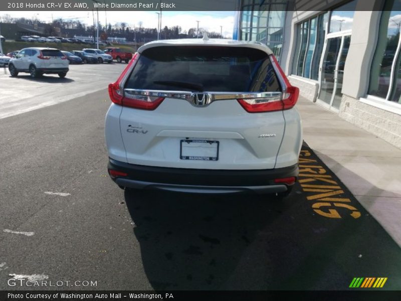 White Diamond Pearl / Black 2018 Honda CR-V EX AWD