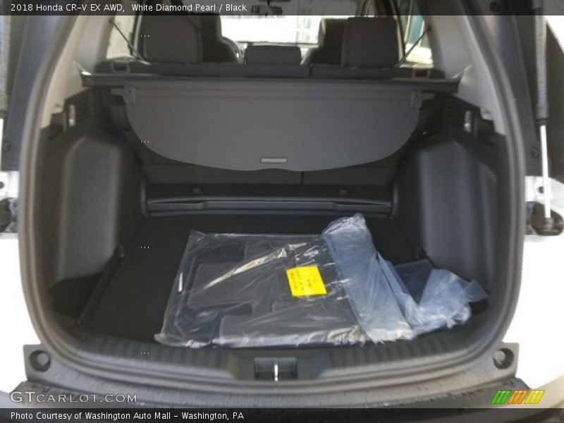 White Diamond Pearl / Black 2018 Honda CR-V EX AWD