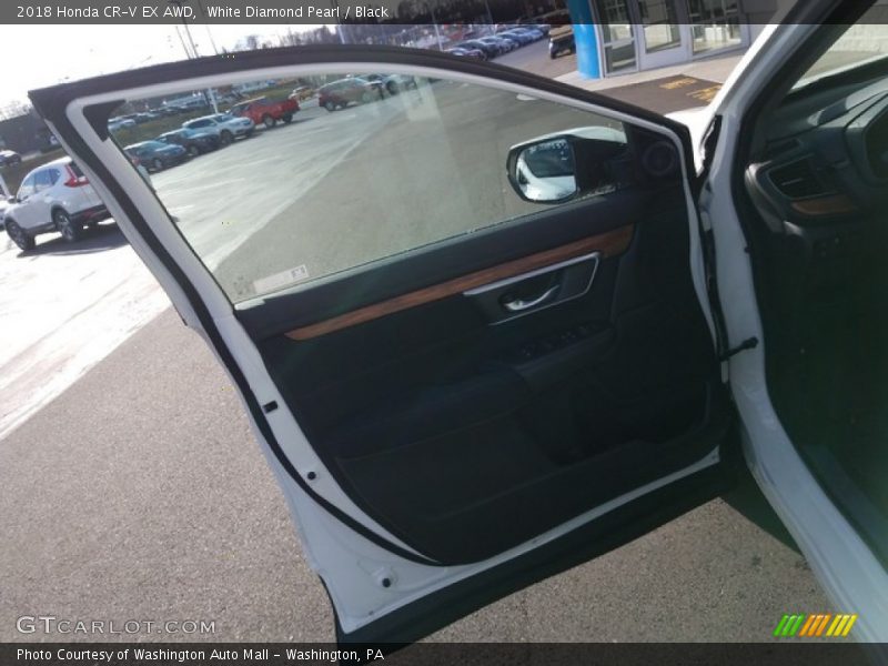 White Diamond Pearl / Black 2018 Honda CR-V EX AWD