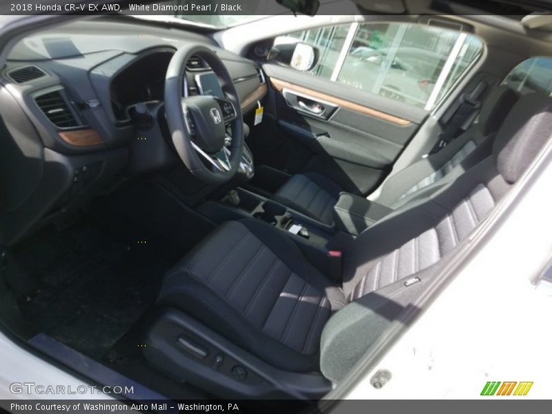 White Diamond Pearl / Black 2018 Honda CR-V EX AWD