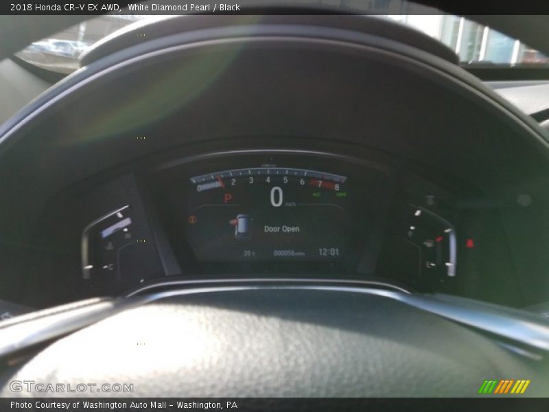 White Diamond Pearl / Black 2018 Honda CR-V EX AWD