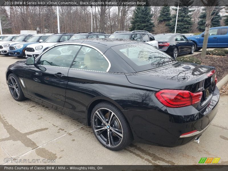 Black Sapphire Metallic / Venetian Beige 2019 BMW 4 Series 440i xDrive Convertible