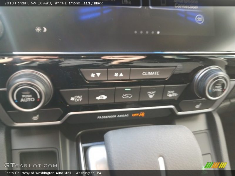 White Diamond Pearl / Black 2018 Honda CR-V EX AWD