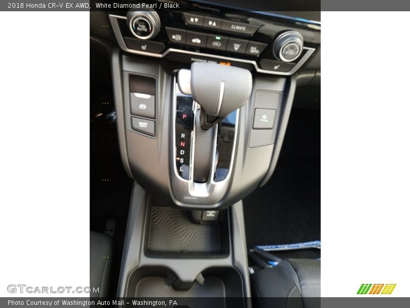 White Diamond Pearl / Black 2018 Honda CR-V EX AWD