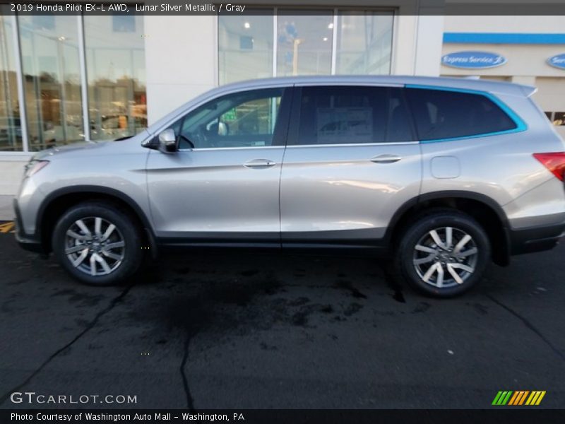 Lunar Silver Metallic / Gray 2019 Honda Pilot EX-L AWD