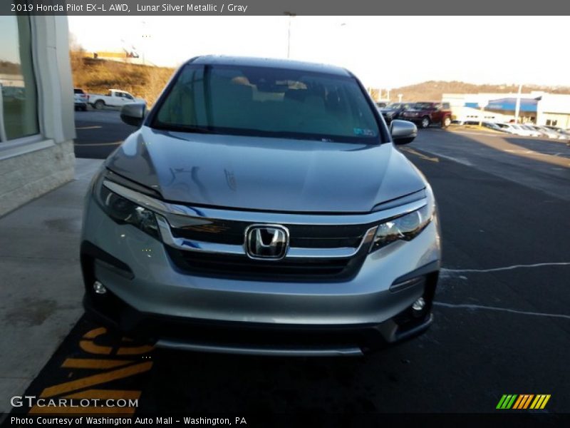 Lunar Silver Metallic / Gray 2019 Honda Pilot EX-L AWD