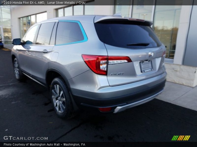 Lunar Silver Metallic / Gray 2019 Honda Pilot EX-L AWD