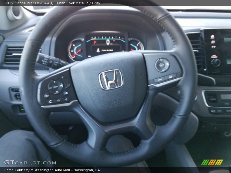 Lunar Silver Metallic / Gray 2019 Honda Pilot EX-L AWD
