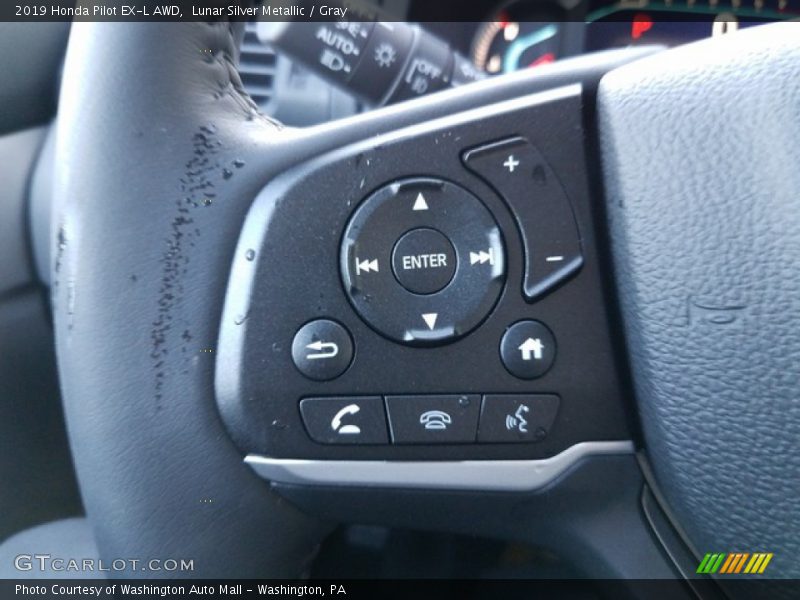 Lunar Silver Metallic / Gray 2019 Honda Pilot EX-L AWD