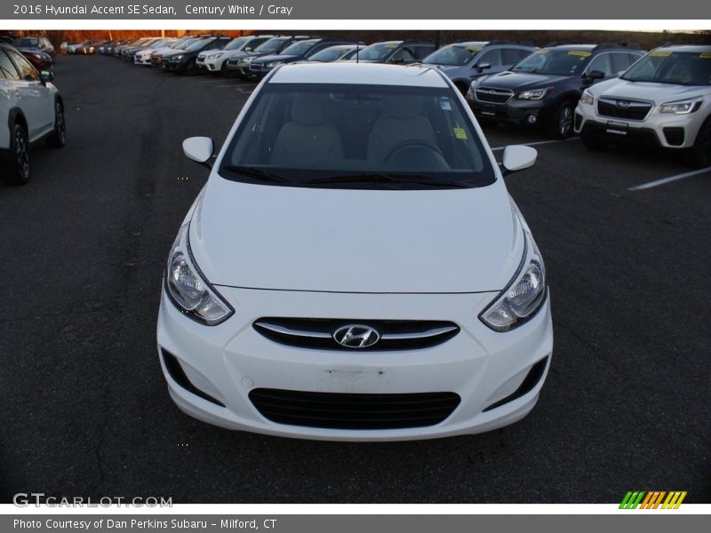 Century White / Gray 2016 Hyundai Accent SE Sedan