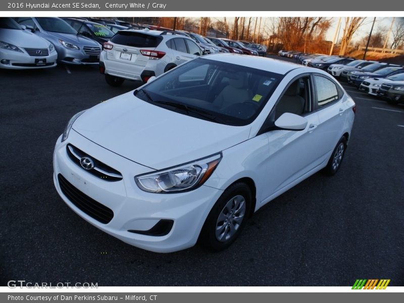 Century White / Gray 2016 Hyundai Accent SE Sedan