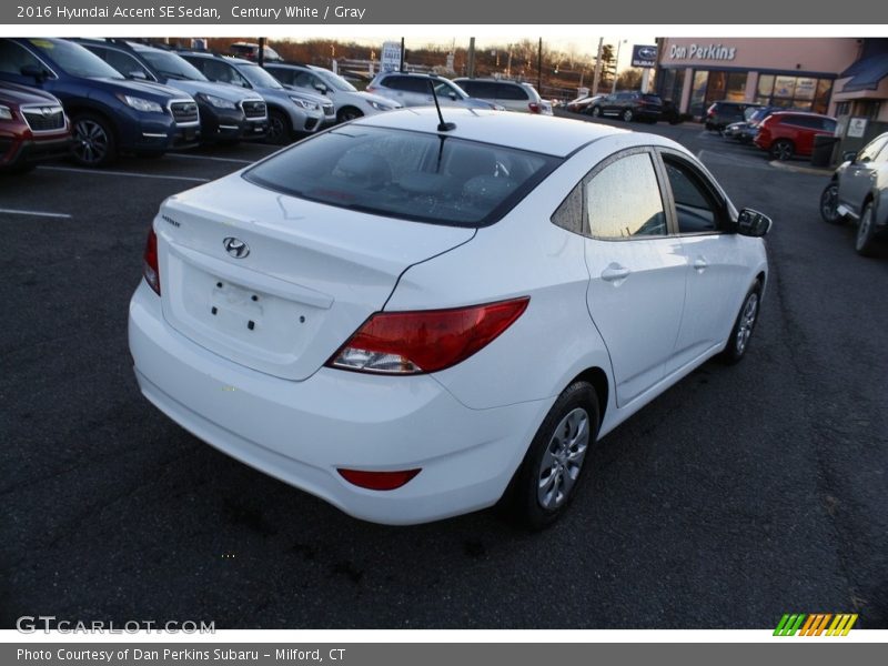 Century White / Gray 2016 Hyundai Accent SE Sedan