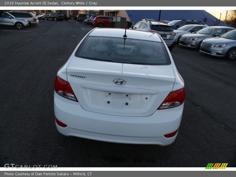 Century White / Gray 2016 Hyundai Accent SE Sedan