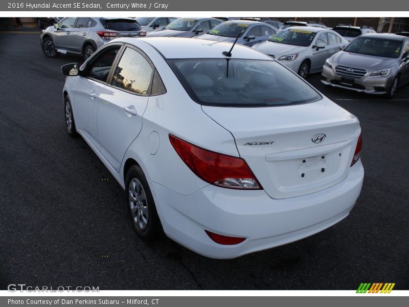 Century White / Gray 2016 Hyundai Accent SE Sedan