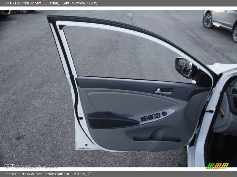 Century White / Gray 2016 Hyundai Accent SE Sedan