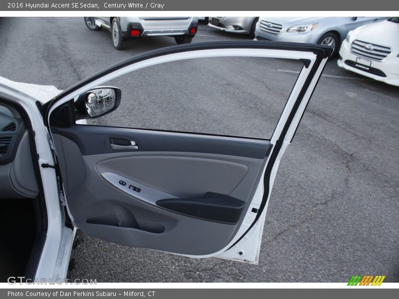Century White / Gray 2016 Hyundai Accent SE Sedan
