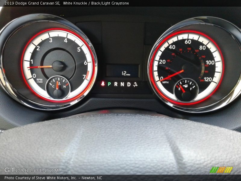 White Knuckle / Black/Light Graystone 2019 Dodge Grand Caravan SE