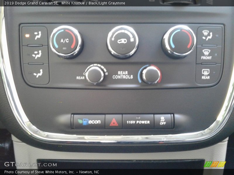 White Knuckle / Black/Light Graystone 2019 Dodge Grand Caravan SE