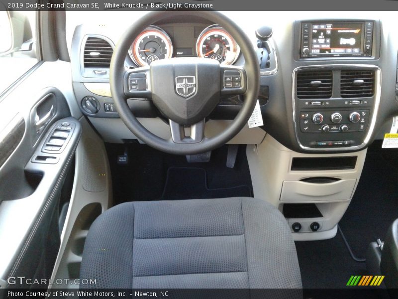 White Knuckle / Black/Light Graystone 2019 Dodge Grand Caravan SE