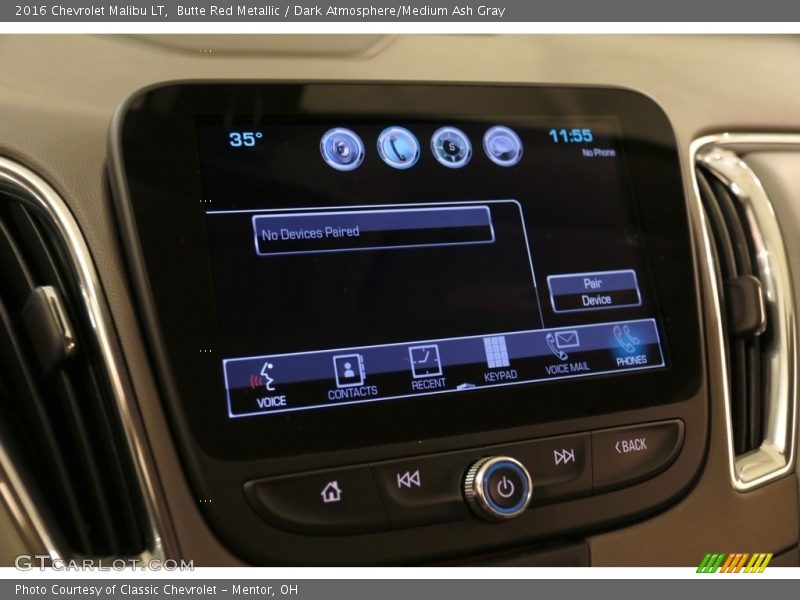Butte Red Metallic / Dark Atmosphere/Medium Ash Gray 2016 Chevrolet Malibu LT