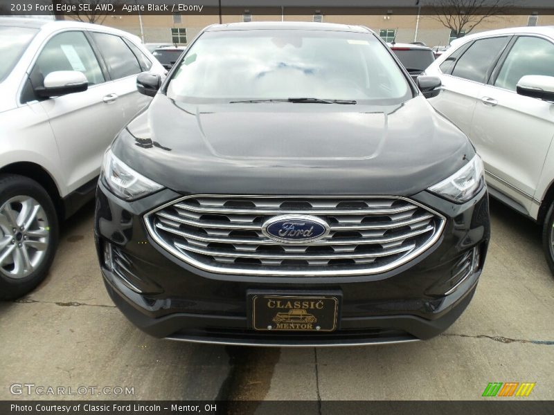 Agate Black / Ebony 2019 Ford Edge SEL AWD