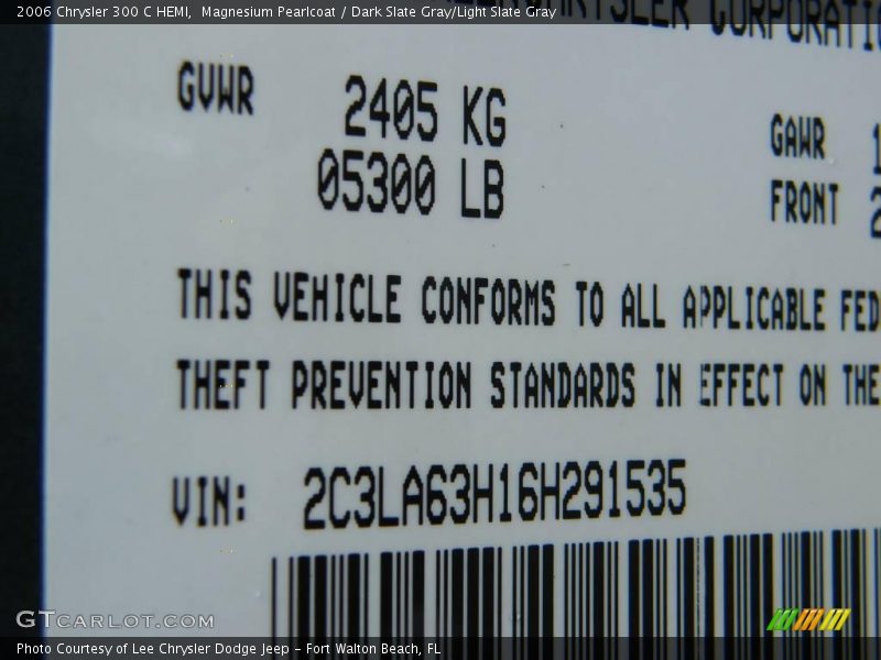 Magnesium Pearlcoat / Dark Slate Gray/Light Slate Gray 2006 Chrysler 300 C HEMI