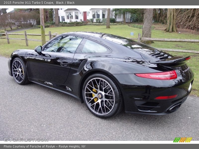Black / Black 2015 Porsche 911 Turbo S Coupe