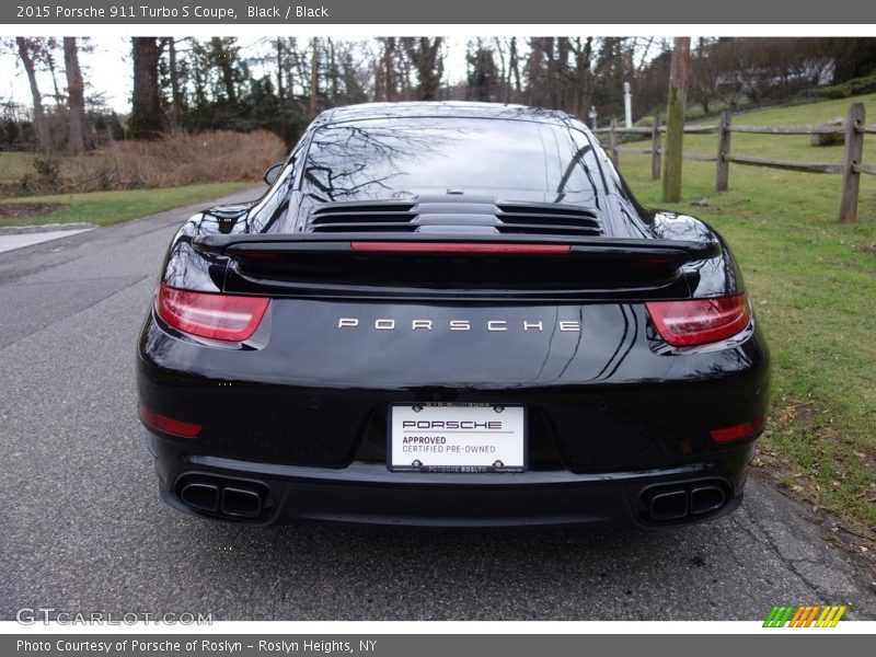 Black / Black 2015 Porsche 911 Turbo S Coupe