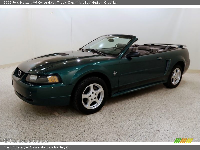 Tropic Green Metallic / Medium Graphite 2002 Ford Mustang V6 Convertible