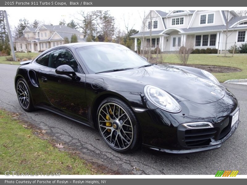Black / Black 2015 Porsche 911 Turbo S Coupe