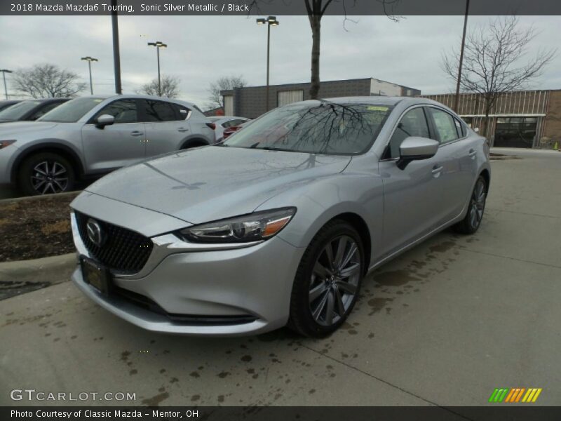 Sonic Silver Metallic / Black 2018 Mazda Mazda6 Touring