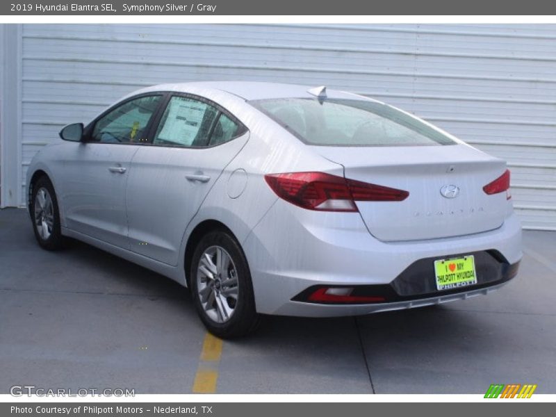 Symphony Silver / Gray 2019 Hyundai Elantra SEL