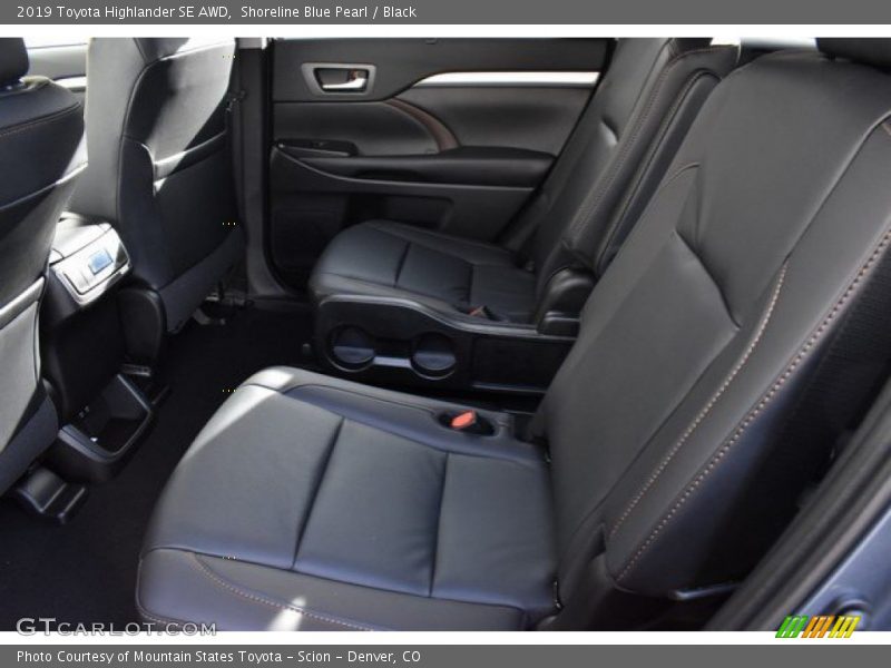 Shoreline Blue Pearl / Black 2019 Toyota Highlander SE AWD