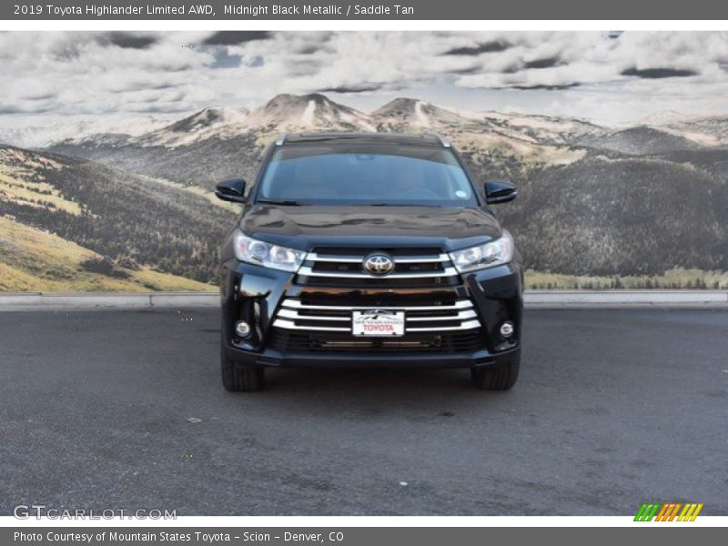 Midnight Black Metallic / Saddle Tan 2019 Toyota Highlander Limited AWD