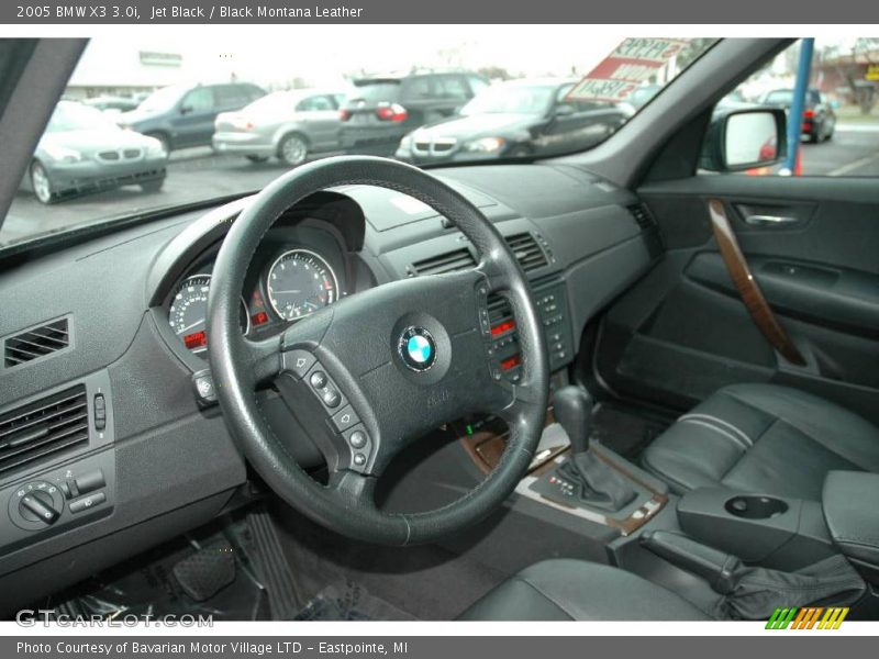 Jet Black / Black Montana Leather 2005 BMW X3 3.0i