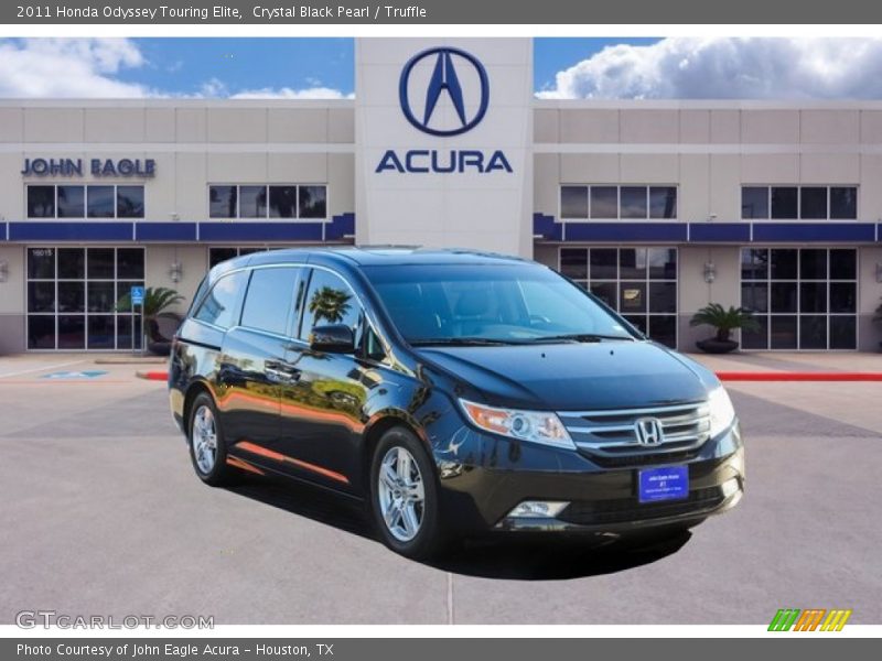Crystal Black Pearl / Truffle 2011 Honda Odyssey Touring Elite