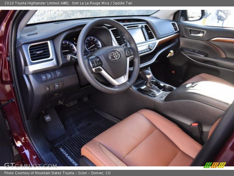 Ooh La La Rouge Mica / Saddle Tan 2019 Toyota Highlander Limited AWD