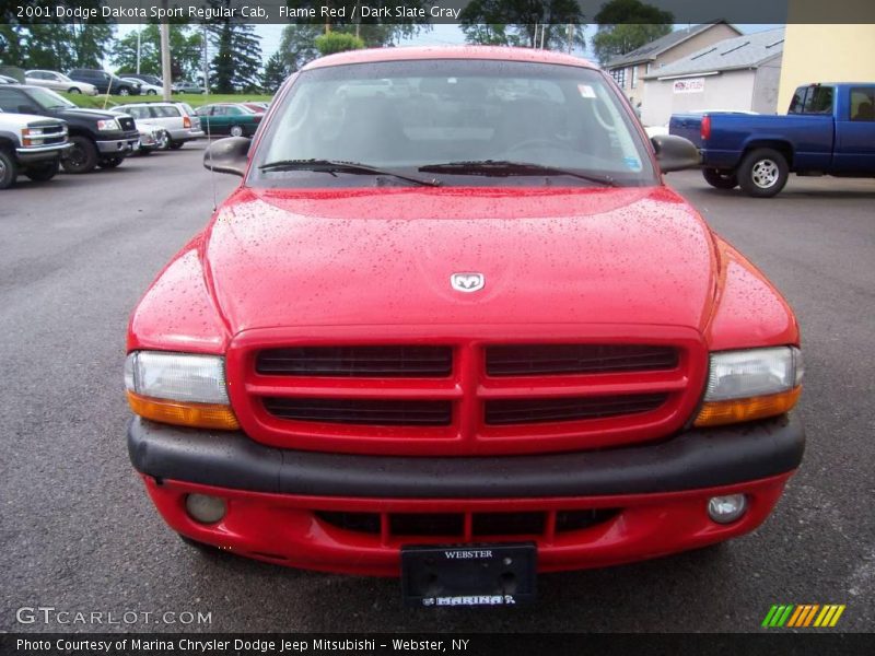Flame Red / Dark Slate Gray 2001 Dodge Dakota Sport Regular Cab