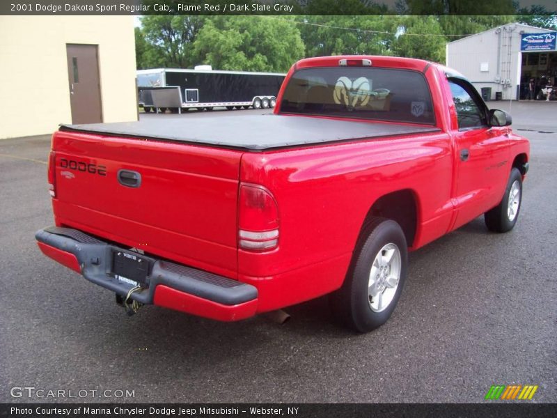 Flame Red / Dark Slate Gray 2001 Dodge Dakota Sport Regular Cab