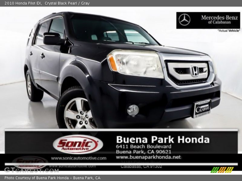 Crystal Black Pearl / Gray 2010 Honda Pilot EX