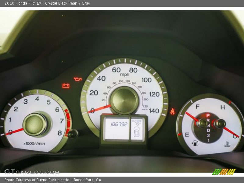 Crystal Black Pearl / Gray 2010 Honda Pilot EX